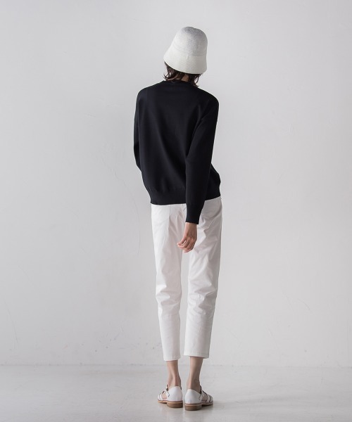 MAYSON GREY(メイソングレイ)の「【socolla】カラーテーパードパンツ≪洗濯機で洗える≫(スラックス・レディース・オフホワイト/オレンジ/イエロー・M/S)」の7枚目の写真