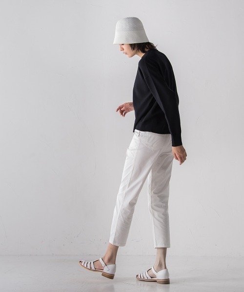 MAYSON GREY(メイソングレイ)の「【socolla】カラーテーパードパンツ≪洗濯機で洗える≫(スラックス・レディース・オフホワイト/オレンジ/イエロー・M/S)」の8枚目の写真