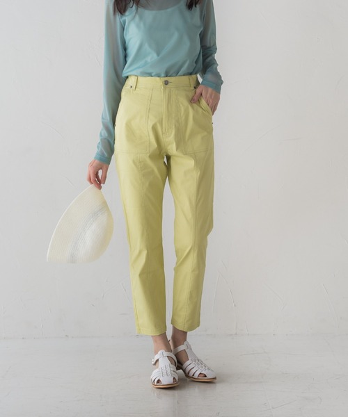 MAYSON GREY(メイソングレイ)の「【socolla】カラーテーパードパンツ≪洗濯機で洗える≫(スラックス・レディース・オフホワイト/オレンジ/イエロー・M/S)」の16枚目の写真