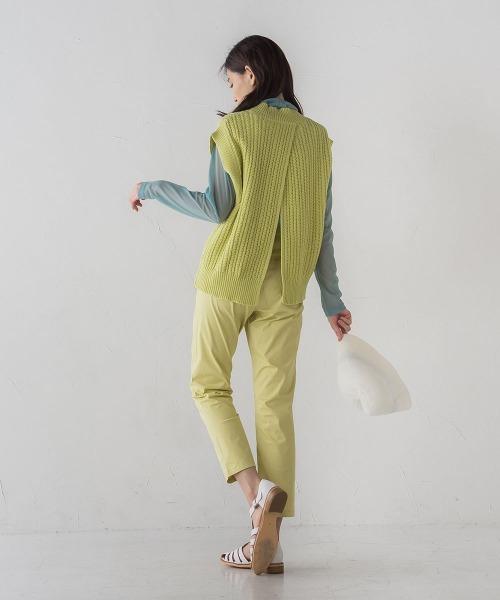 MAYSON GREY(メイソングレイ)の「【socolla】カラーテーパードパンツ≪洗濯機で洗える≫(スラックス・レディース・オフホワイト/オレンジ/イエロー・M/S)」の22枚目の写真
