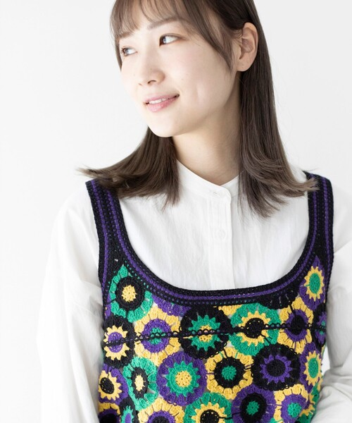 THE SHOP TK (ザ ショップ ティーケー )の「◆クロシェニットベスト(ベスト・レディース・オレンジ系その他5/パープル系2・12)」の8枚目の写真