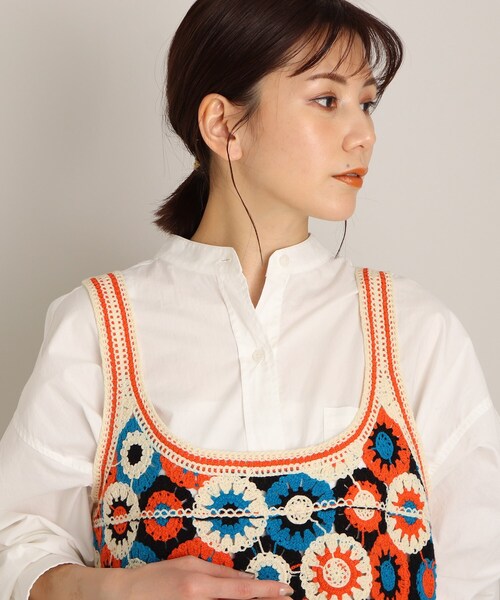 THE SHOP TK (ザ ショップ ティーケー )の「◆クロシェニットベスト(ベスト・レディース・オレンジ系その他5/パープル系2・12)」の18枚目の写真
