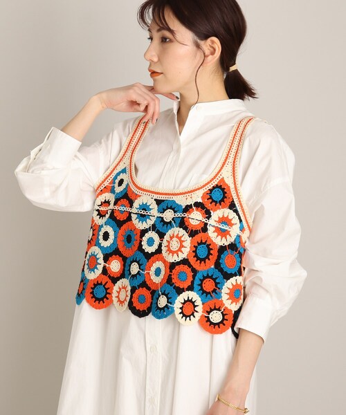 THE SHOP TK (ザ ショップ ティーケー )の「◆クロシェニットベスト(ベスト・レディース・オレンジ系その他5/パープル系2・12)」の16枚目の写真