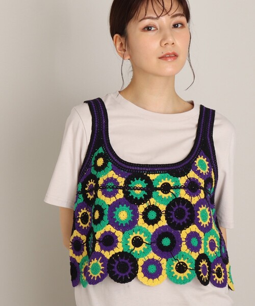 THE SHOP TK (ザ ショップ ティーケー )の「◆クロシェニットベスト(ベスト・レディース・オレンジ系その他5/パープル系2・12)」の14枚目の写真