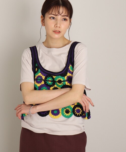 THE SHOP TK (ザ ショップ ティーケー )の「◆クロシェニットベスト(ベスト・レディース・オレンジ系その他5/パープル系2・12)」の19枚目の写真