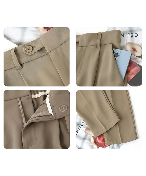 Dita(ディータ)の「センタープレステーパードパンツ(スラックス・レディース・グレイッシュベージュ/ブラック/ホワイト・L/S/M)」の20枚目の写真