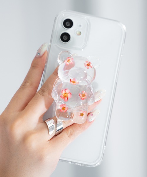 Loco Ocean（ロコオーシャン）の「クリアくまデザイン スマホグリップ / グリップトック（スマホケース/カバー・レディース・ピンク/ブルー/クリア/A/B/C・ONE SIZE）」の6枚目の写真