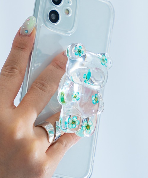 Loco Ocean（ロコオーシャン）の「クリアくまデザイン スマホグリップ / グリップトック（スマホケース/カバー・レディース・ピンク/ブルー/クリア/A/B/C・ONE SIZE）」の10枚目の写真