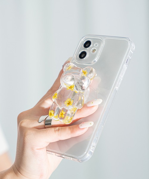 Loco Ocean（ロコオーシャン）の「クリアくまデザイン スマホグリップ / グリップトック（スマホケース/カバー・レディース・ピンク/ブルー/クリア/A/B/C・ONE SIZE）」の7枚目の写真