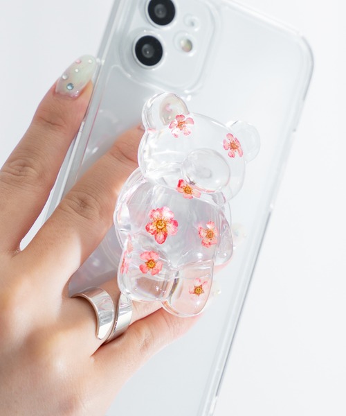 Loco Ocean（ロコオーシャン）の「クリアくまデザイン スマホグリップ / グリップトック（スマホケース/カバー・レディース・ピンク/ブルー/クリア/A/B/C・ONE SIZE）」の9枚目の写真