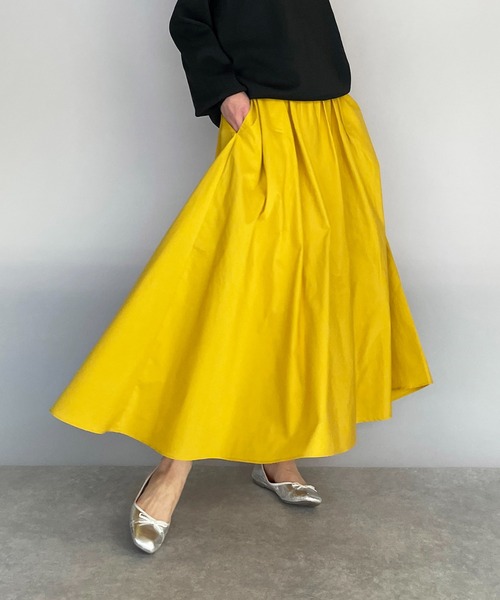 PICCIN（ピッチン）の「ウエストフリルフレアギャザースカート（スカート・レディース・ブラック/イエロー/ローズ・M）」の2枚目の写真