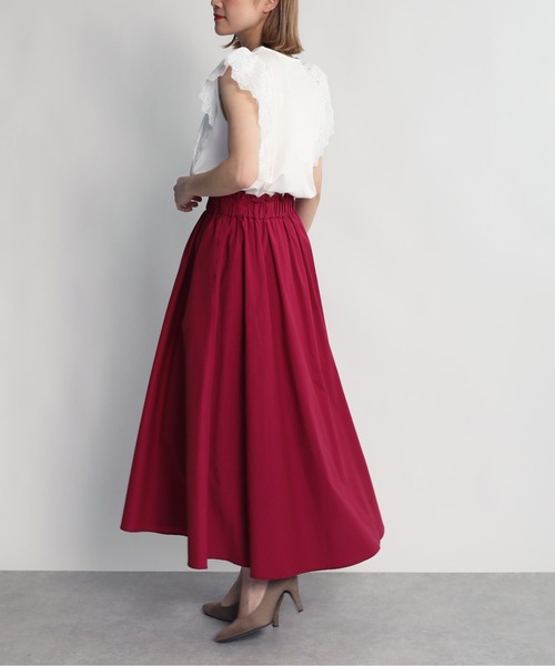 PICCIN（ピッチン）の「ウエストフリルフレアギャザースカート（スカート・レディース・ブラック/イエロー/ローズ・M）」の4枚目の写真