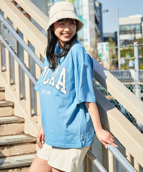 CIAOPANIC TYPY（チャオパニックティピー）の「【NCAA】ビッグロゴTEE（Tシャツ/カットソー・メンズ・ホワイト/グレー/ブルー・MEDIUM/LARGE）」の7枚目の写真