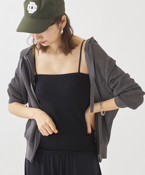 plage fizz ベアトップ キャミソール コットンニット