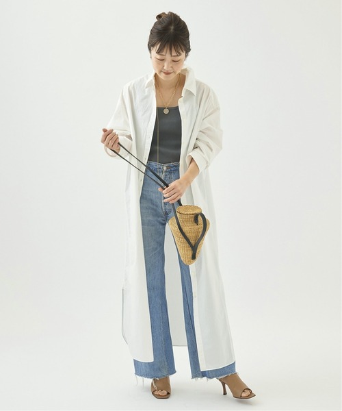 plage(プラージュ)の「minimal シャツドレス(ドレス・レディース・ホワイト/ネイビー・38/36)」の6枚目の写真