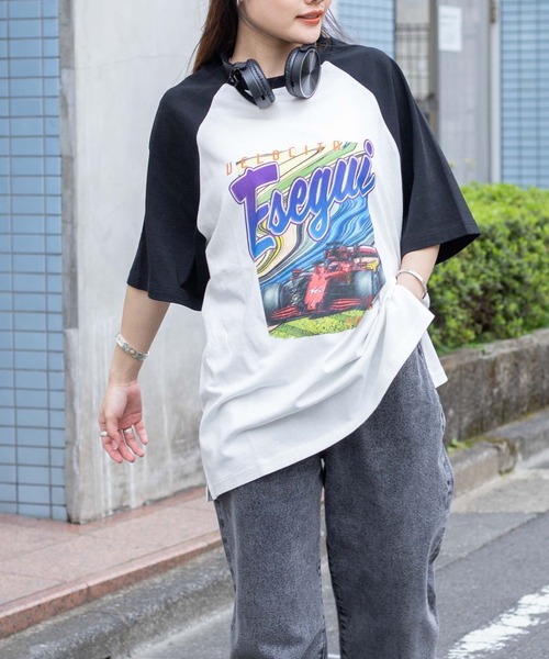 WEGO（ウィゴー）の「WEGO/ヴィンテージラグランBIGT（Tシャツ/カットソー・レディース・ブラック系その他/ブラック・MEDIUM/SMALL）」の3枚目の写真