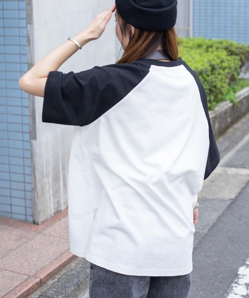 WEGO（ウィゴー）の「WEGO/ヴィンテージラグランBIGT（Tシャツ/カットソー・レディース・ブラック系その他/ブラック・MEDIUM/SMALL）」の7枚目の写真