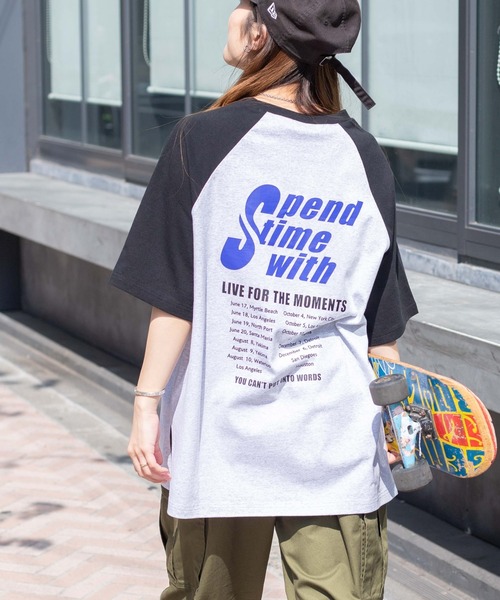 WEGO（ウィゴー）の「WEGO/ヴィンテージラグランBIGT（Tシャツ/カットソー・レディース・ブラック系その他/ブラック・MEDIUM/SMALL）」の9枚目の写真