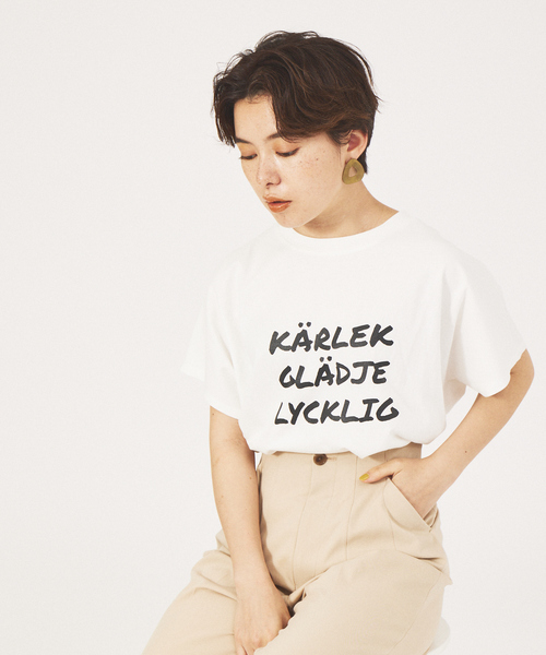 qualite（カリテ）の「【MARGAUX】別注KARLE Tシャツ（Tシャツ/カットソー・レディース・ホワイト/ベージュ・フリー）」の2枚目の写真