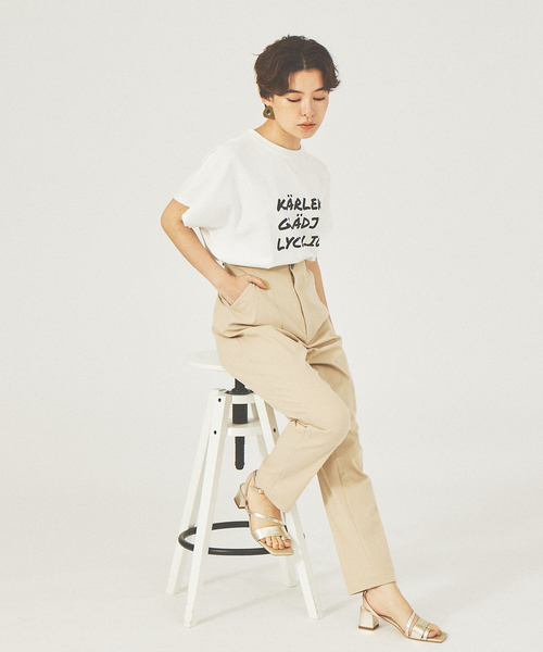 qualite（カリテ）の「【MARGAUX】別注KARLE Tシャツ（Tシャツ/カットソー・レディース・ホワイト/ベージュ・フリー）」の4枚目の写真