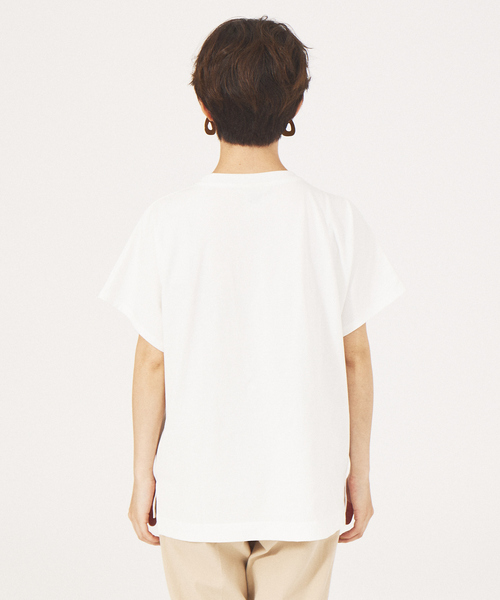 qualite（カリテ）の「【MARGAUX】別注KARLE Tシャツ（Tシャツ/カットソー・レディース・ホワイト/ベージュ・フリー）」の8枚目の写真