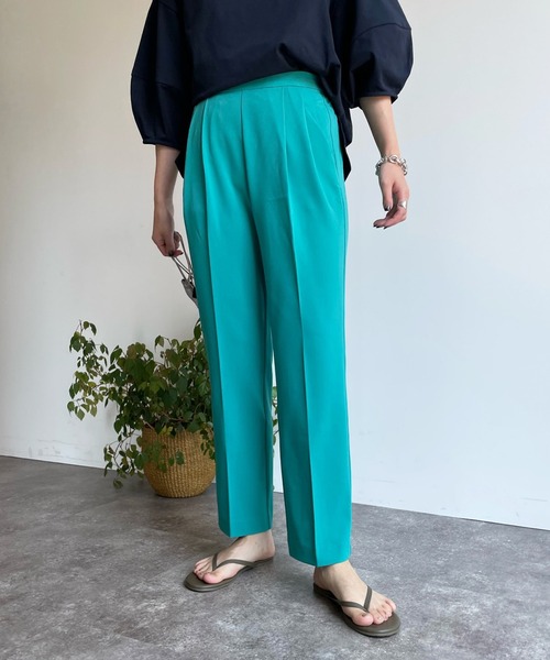 DouDou（ドゥドゥ）の「【新色追加】NEWセンプレソフトテーパードパンツ（その他パンツ・レディース・ピンク/グリーン/ブラック/パープル・36/38）」の2枚目の写真