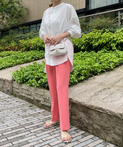 DouDou（ドゥドゥ）の「【新色追加】NEWセンプレソフトテーパードパンツ（その他パンツ・レディース・ピンク/グリーン/ブラック/パープル・36/38）」の7枚目の写真