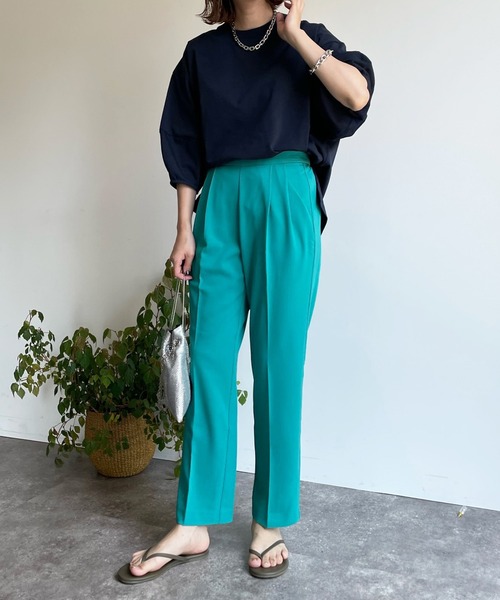 DouDou（ドゥドゥ）の「【新色追加】NEWセンプレソフトテーパードパンツ（その他パンツ・レディース・ピンク/グリーン/ブラック/パープル・36/38）」の15枚目の写真