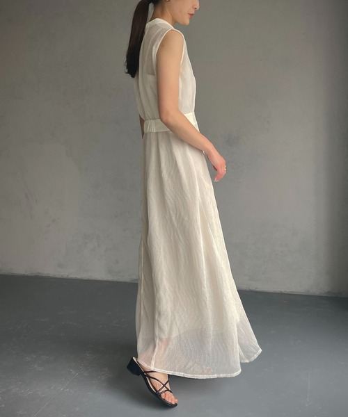 &g'aime（アンジェム）の「【&g’aime】楊柳シアーワンピース（ワンピース・レディース・ブラック/グレー/オフホワイト・FREE）」の13枚目の写真