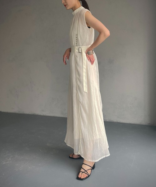 &g'aime（アンジェム）の「【&g’aime】楊柳シアーワンピース（ワンピース・レディース・ブラック/グレー/オフホワイト・FREE）」の10枚目の写真