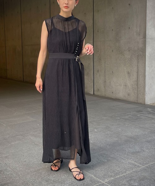 &g'aime（アンジェム）の「【&g’aime】楊柳シアーワンピース（ワンピース・レディース・ブラック/グレー/オフホワイト・FREE）」の21枚目の写真