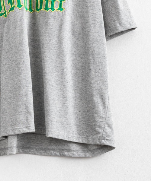 Ressaca(レサーカ)の「オーバーサイズ ワンポイントロゴサテン刺繍 ハーフジップTシャツ(Tシャツ/カットソー・メンズ・ブラック/ブルー/グリーン/オートミール/杢グレー・L/XL/M)」の15枚目の写真