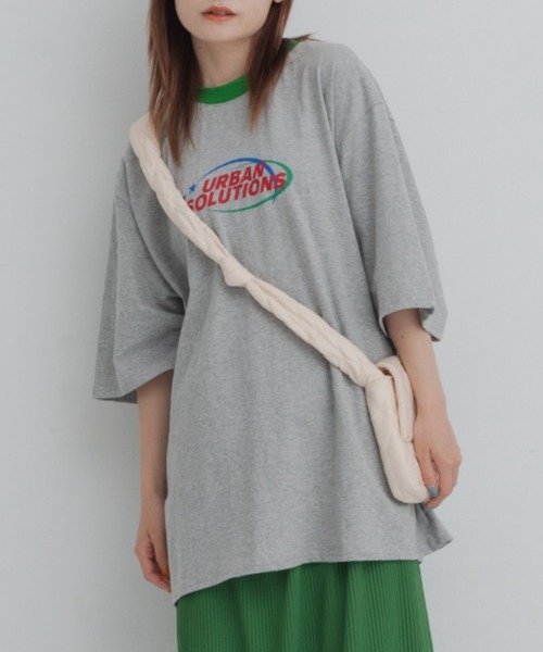 MERLOT(メルロー)の「グラフィックリンガーT(Tシャツ/カットソー・レディース・レッド/ブルー/グリーン・FREE)」の2枚目の写真