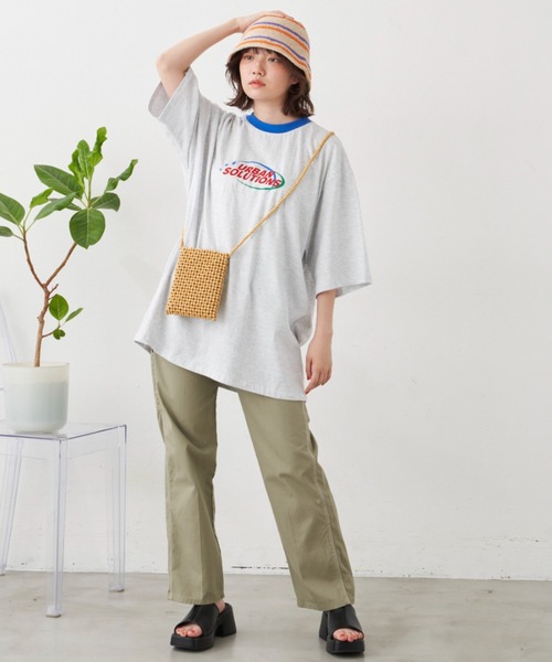 MERLOT(メルロー)の「グラフィックリンガーT(Tシャツ/カットソー・レディース・レッド/ブルー/グリーン・FREE)」の5枚目の写真