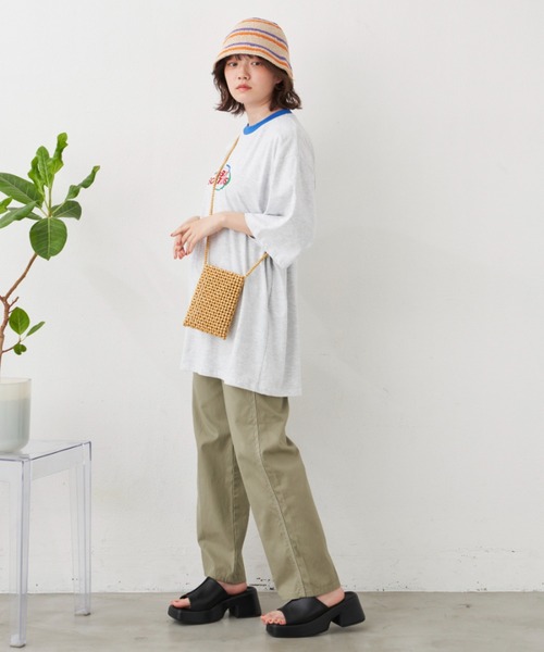 MERLOT(メルロー)の「グラフィックリンガーT(Tシャツ/カットソー・レディース・レッド/ブルー/グリーン・FREE)」の9枚目の写真