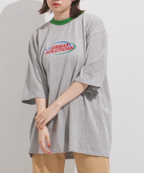MERLOT(メルロー)の「グラフィックリンガーT(Tシャツ/カットソー・レディース・レッド/ブルー/グリーン・FREE)」の8枚目の写真