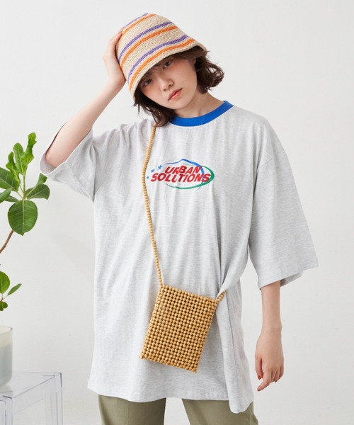 MERLOT(メルロー)の「グラフィックリンガーT(Tシャツ/カットソー・レディース・レッド/ブルー/グリーン・FREE)」の14枚目の写真