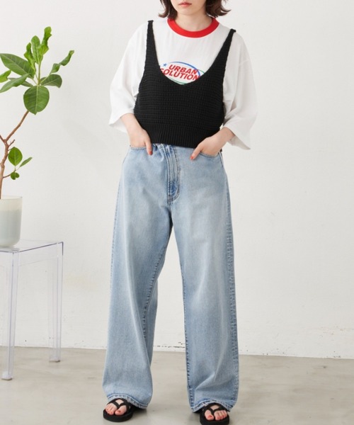 MERLOT(メルロー)の「グラフィックリンガーT(Tシャツ/カットソー・レディース・レッド/ブルー/グリーン・FREE)」の20枚目の写真