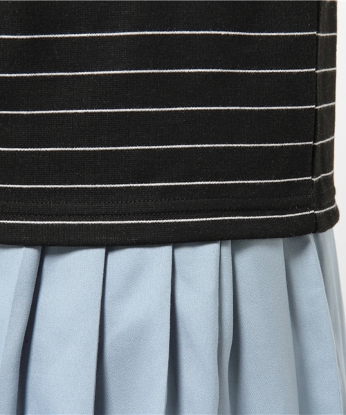 DISCOAT（ディスコート）の「【Discoat】オフショルボーダープルオーバー（Tシャツ/カットソー・レディース・オフホワイト/グレー/ブラック・ﾌﾘ-）」の10枚目の写真