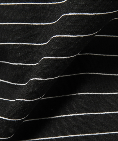 DISCOAT（ディスコート）の「【Discoat】オフショルボーダープルオーバー（Tシャツ/カットソー・レディース・オフホワイト/グレー/ブラック・ﾌﾘ-）」の4枚目の写真