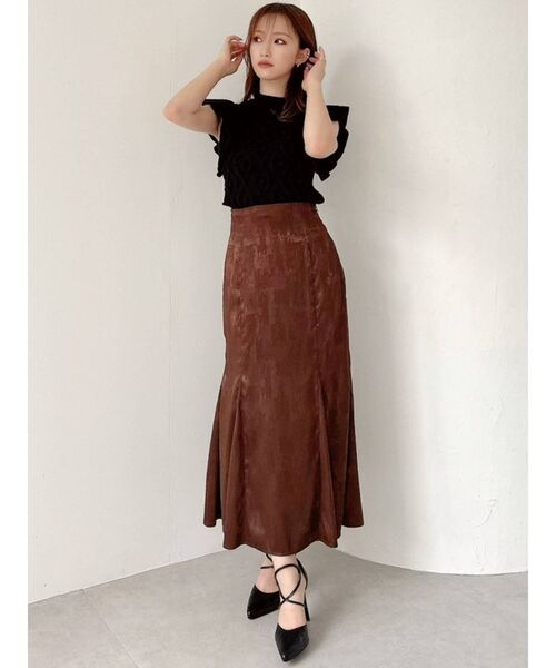 RESEXXY（リゼクシー）の「ストレッチマーメイドスカート（スカート・レディース・アイボリー/ブラック/ピンク/グリーン/ブラウン・FREE）」の7枚目の写真