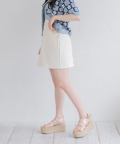 ems excite（エムズエキサイト）の「ベーカーミニSK（スカート・レディース・アイボリー/パープル/ブラック・FREE）」の7枚目の写真