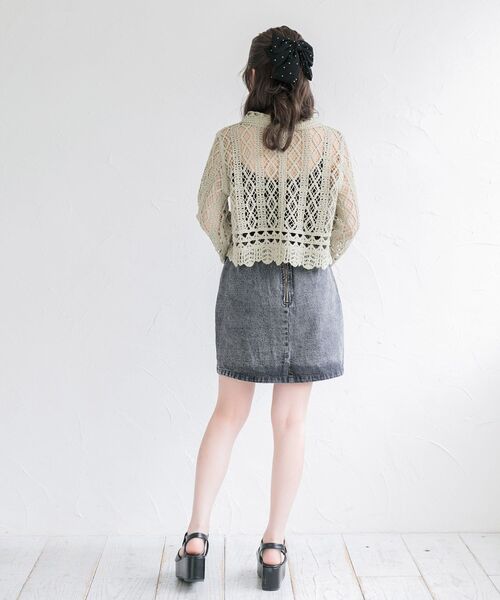 ems excite（エムズエキサイト）の「ベーカーミニSK（スカート・レディース・アイボリー/パープル/ブラック・FREE）」の14枚目の写真