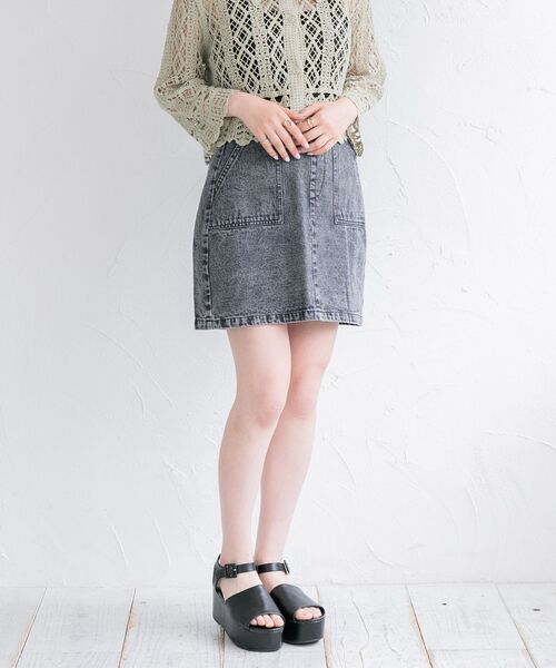 ems excite（エムズエキサイト）の「ベーカーミニSK（スカート・レディース・アイボリー/パープル/ブラック・FREE）」の17枚目の写真