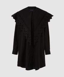 【Simone Rocha】黒 刺繍 Long Pointed Collar Simone Rocha】黒 刺繍 Long Pointed Collar