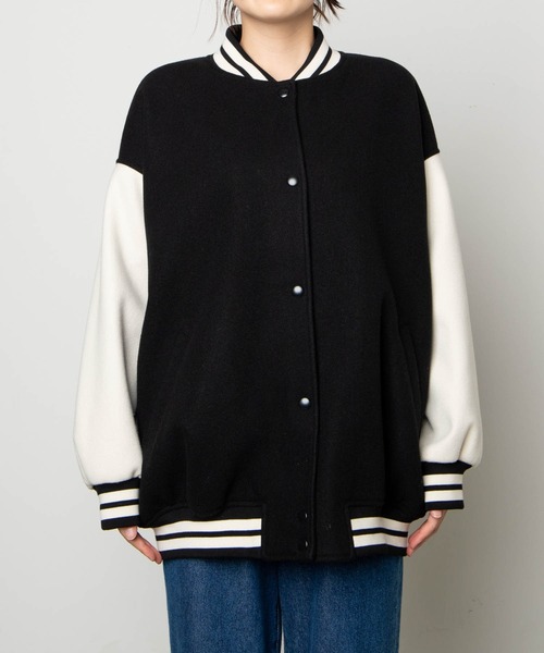 WEGO（ウィゴー）の「WEGO/ラインリブスタジャン（スタジャン・レディース・ブラック/グリーン・FREE）」の17枚目の写真