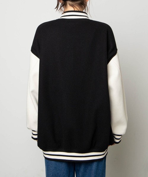 WEGO（ウィゴー）の「WEGO/ラインリブスタジャン（スタジャン・レディース・ブラック/グリーン・FREE）」の7枚目の写真