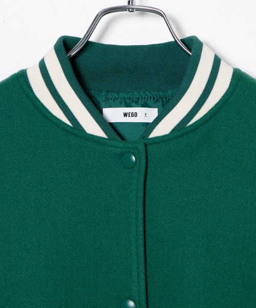WEGO（ウィゴー）の「WEGO/ラインリブスタジャン（スタジャン・レディース・ブラック/グリーン・FREE）」の11枚目の写真