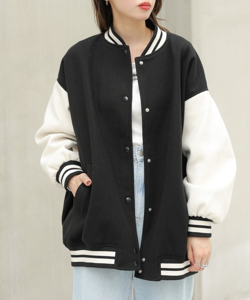 WEGO（ウィゴー）の「WEGO/ラインリブスタジャン（スタジャン・レディース・ブラック/グリーン・FREE）」の16枚目の写真