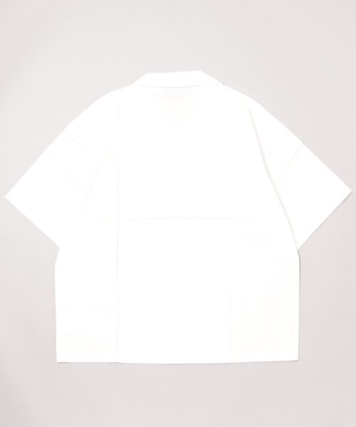 LUSOR(ルーソル)の「LUSOR(ルーソル)Open Coller S/S SH オープンカラーシャツ(シャツ/ブラウス・メンズ・ホワイト/ブラック・F)」の3枚目の写真
